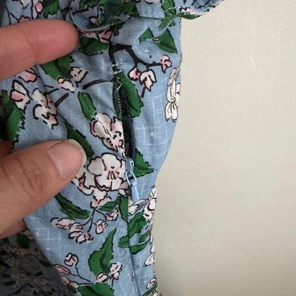 Palava Vintage Blue Rita Apple Floral Blossom Dress plus size 12 - Picture 7 of 8